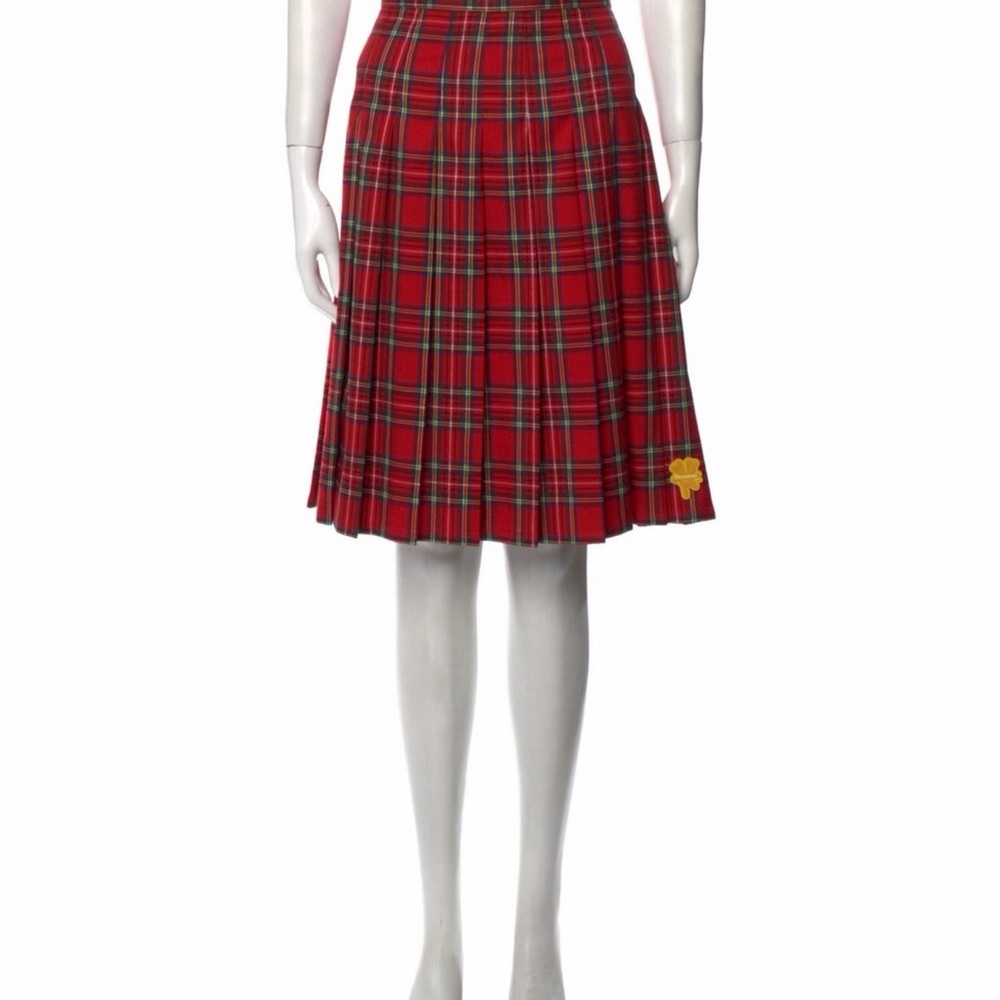 Heaven by Marc Jacobs Red Tartan Pleated Skirt